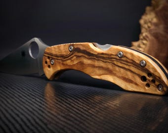 Spyderco Delica 4 Scales - Custom Exotic Hardwood