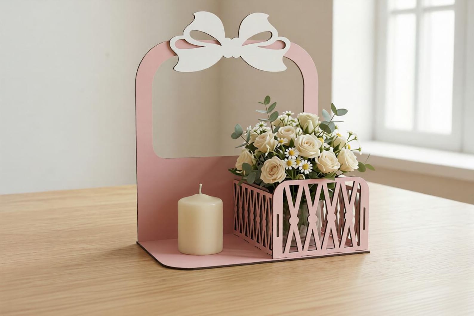 Flower Box Stand SVG Bundle, Laser Cut Floral Gift Box Holder, Wedding ...