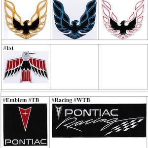 Pontiac Firebird Trans Am bilracing broderad lapp