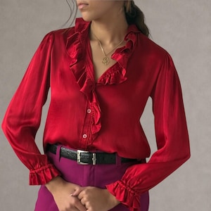 Yves Saint Laurent Silk Blouse - Etsy