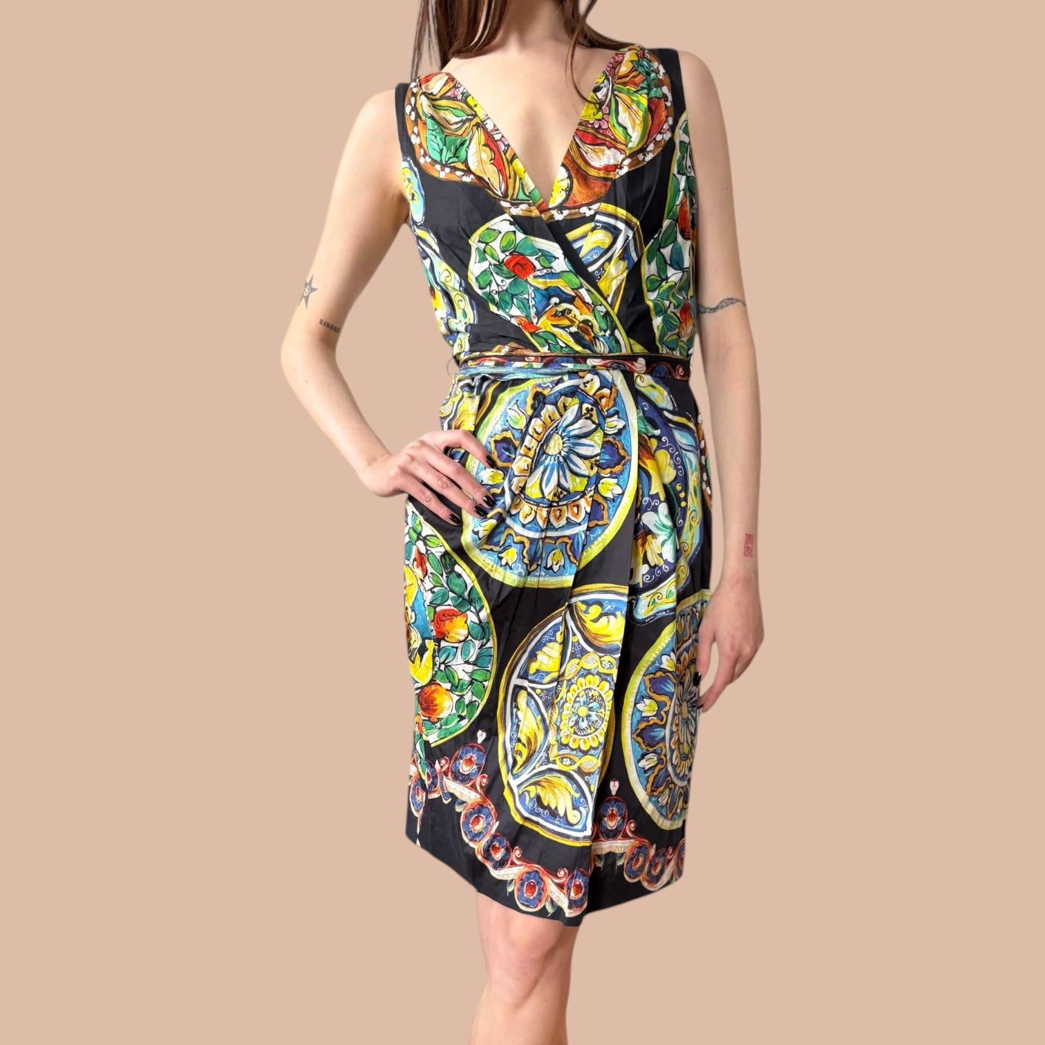 dolce and gabbana blue tile dress Farm Rio White Floral Print Beaded Straps Maxi Dress - BOPF