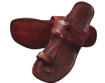 Indiase vrouwen kolhapuri chappal punjabi jutti bruine schoenen mojari Indiase schoenen pakistaanse schoenen dames slip op handgemaakte lederen slipper