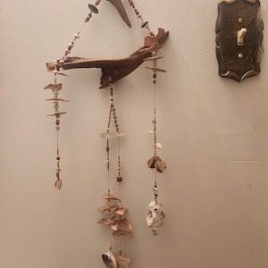 Décoration Murale En Bois Flotté Et Coquillages - 83 Cm - Fait Main