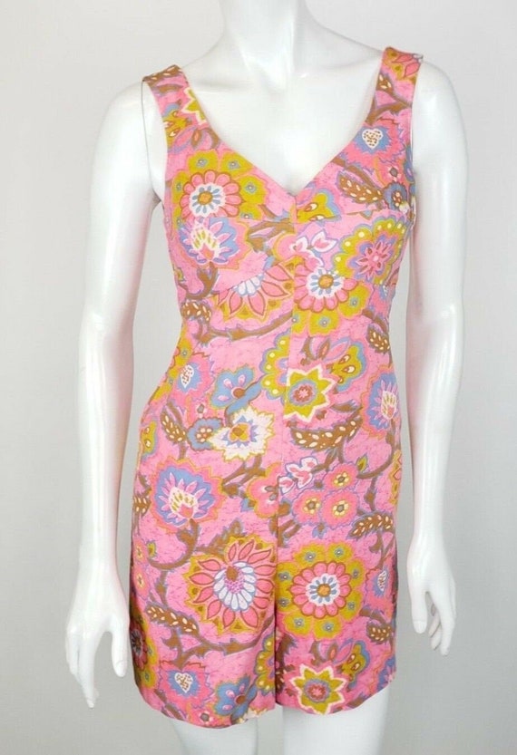 pink floral playsuit
