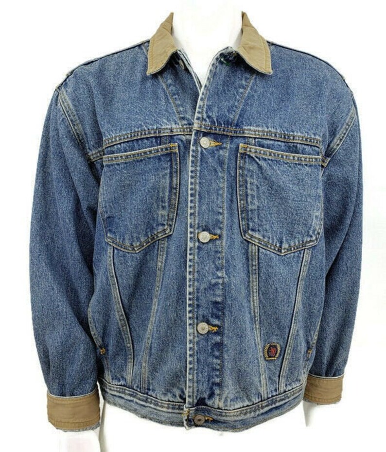 tommy hilfiger 90's denim sherpa jacket