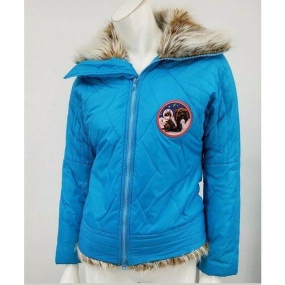 Vintage 90s Wild and Lethal Trash Turquoise Puffer