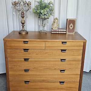 etsy mid century modern dresser White Gold Mid Century Modern Dresser