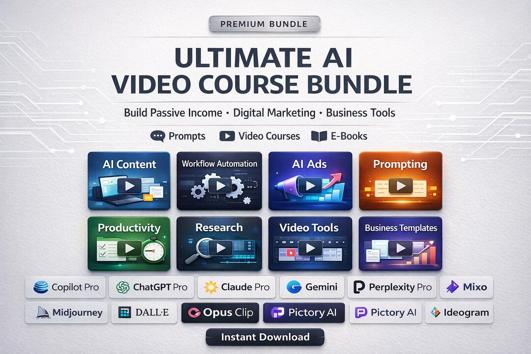 Ultimate AI Video Course Bundle 2026 | +50 Races | DFY Marketing ...
