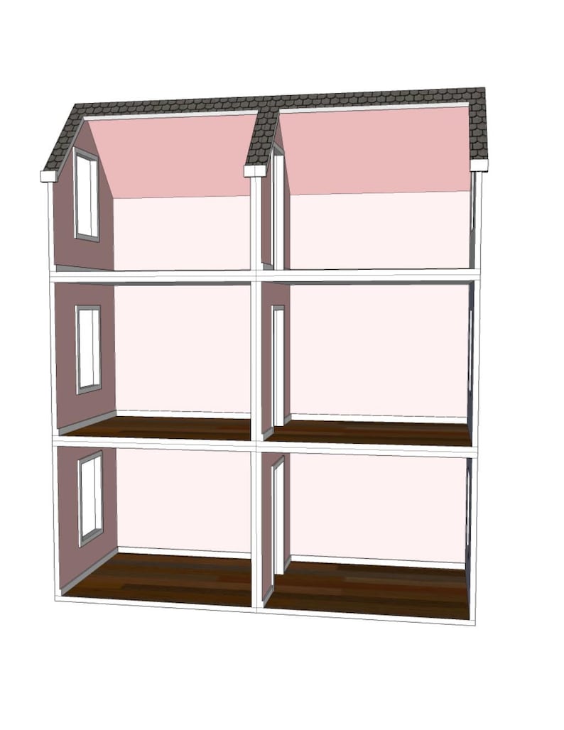 Doll House Plans for American Girl or 18 inch dolls One Room Module NOT ACTUAL HOUSE image 5