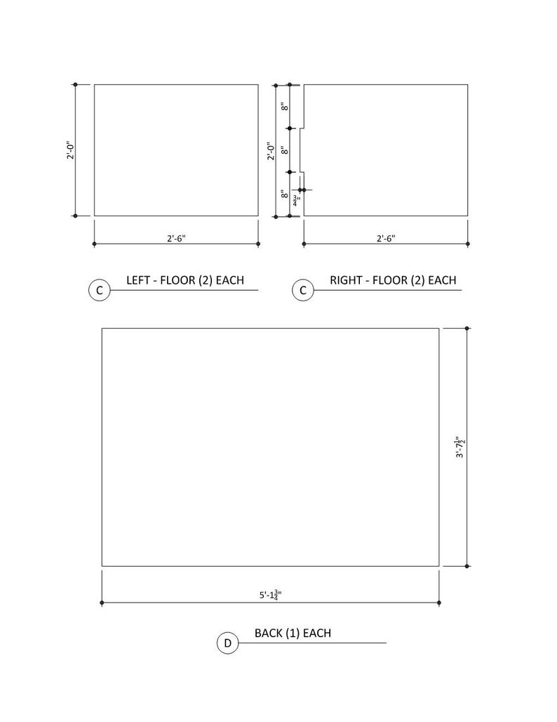 Doll House Plans for American Girl or 18 inch dolls 4 Room NOT ACTUAL HOUSE image 4