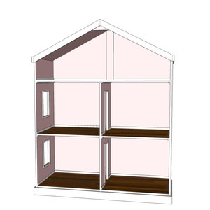 Doll House Plans for American Girl or 18 inch dolls 5 Room NOT ACTUAL HOUSE image 5