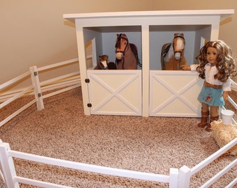 Doll Horse Stable and Fence Plans for American Girl or 18 inch dolls - NOT ACTUAL STABLE