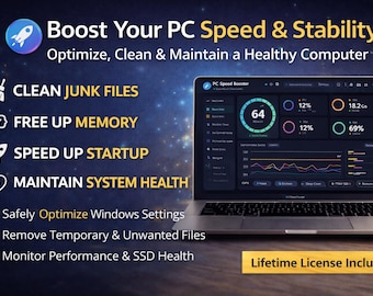 Windows PC Optimization Tool | System Performance Utility | Digital Download | Setup Guide Included