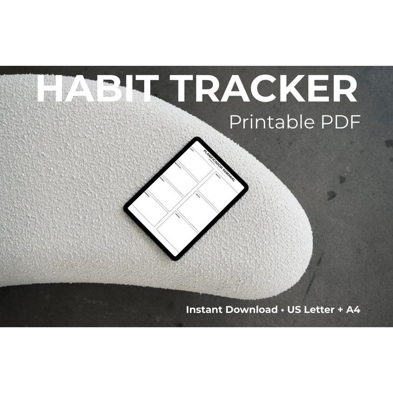 Minimalist Habit Tracker Printable PDF | Monthly Habit Tracker | US ...