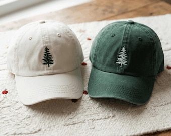 Baseballkappe mit Kiefernbaumstickerei, Geschenkkappe