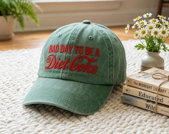 Embroidered Diet Coke Baseball Hat, Funny Summer Cap, Coke Lover Gift