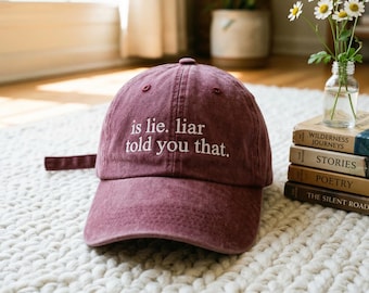 Embroidered "Is Lie. Liar Told You That." Baseball Cap, Hockey Fan Gift