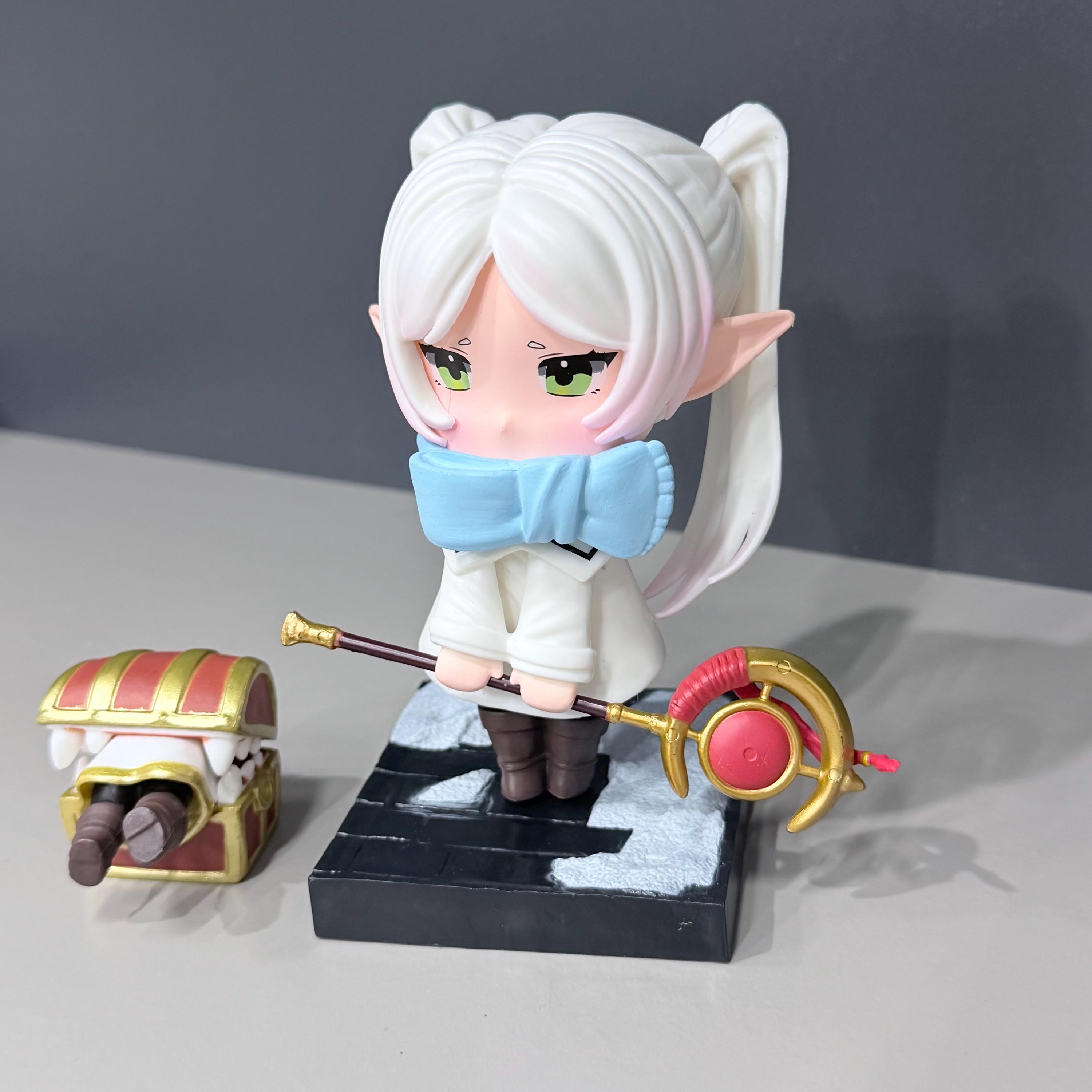 Frieren: Beyond Journey's End Snowy Chibi Figure With Mimic Chest ...