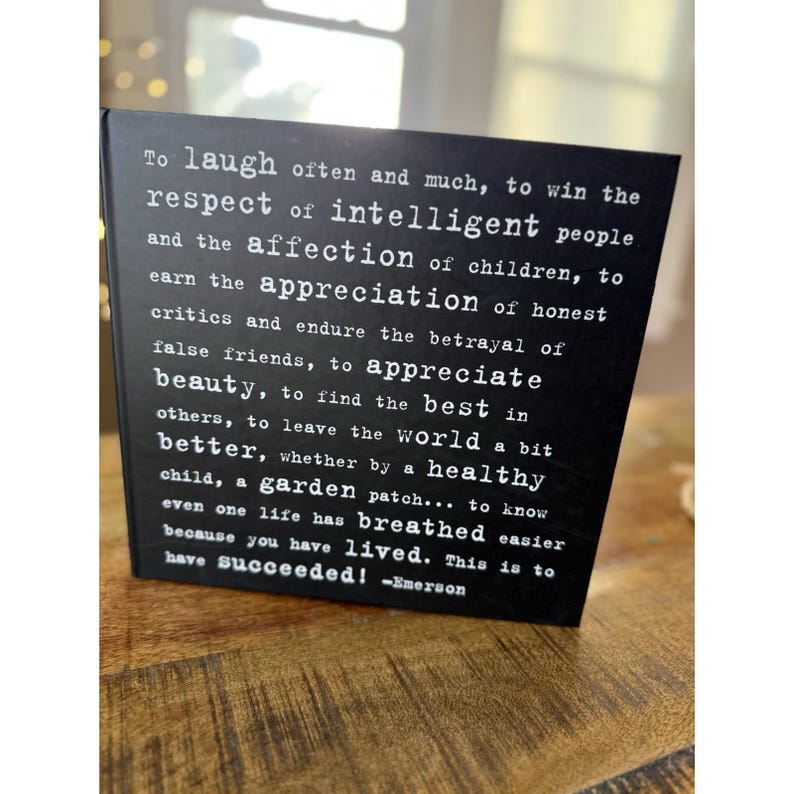 Quotable-fotoalbum met citaat van Emerson EUC Never Used One Photo Per Page afbeelding 6