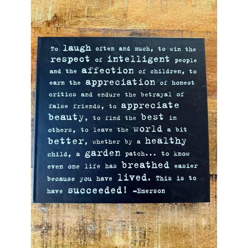 Quotable-fotoalbum met citaat van Emerson EUC Never Used One Photo Per Page afbeelding 1