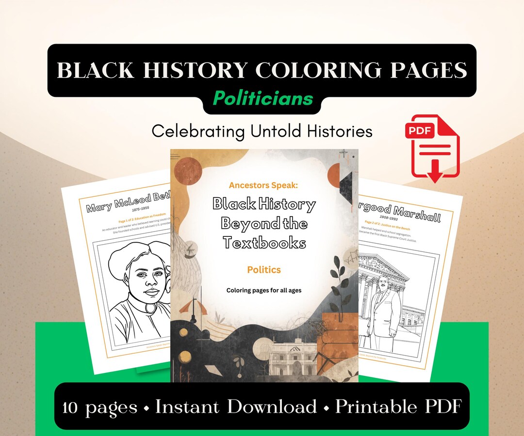 Black History Coloring Pages | Civil Rights & Politics | Shirley ...