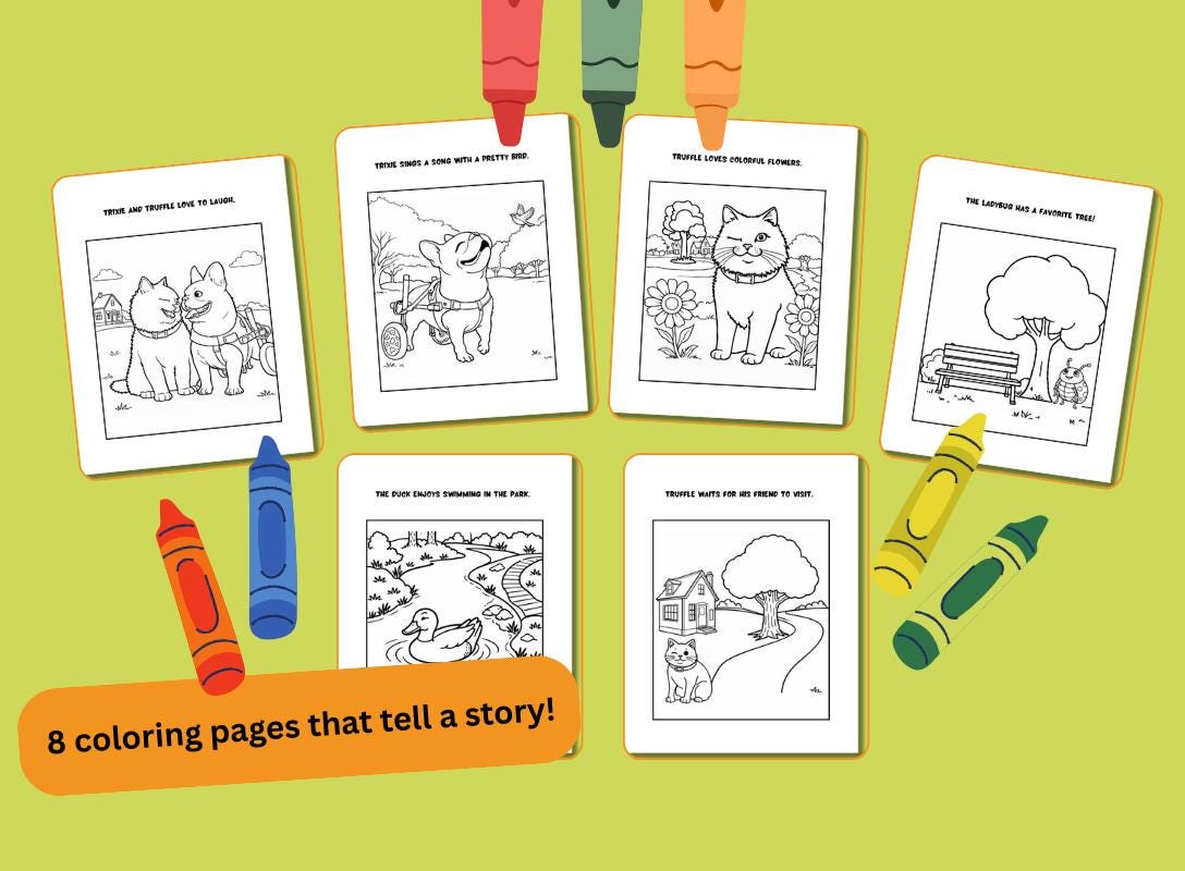 Trixie & Truffle Coloring Book – Neighborhood Friends, Ages 3-7 ...