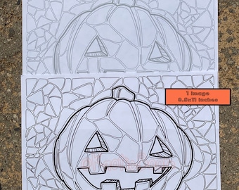 Happy Pumpkin Coloring Page: Hand-Drawn Art (Digital Download)