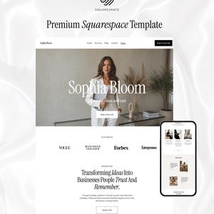 Squarespace Website Template for Business Coaches | Squarespace 7.1 | Minimal Coaching Website