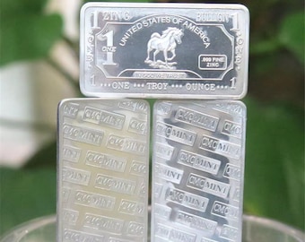 1 oz .999 ren zinkhästtacka – Dekorativ metallstång samlarobjekt