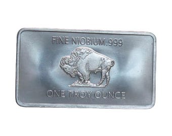 1 oz .999 fin niobiumbuffelbar – Dekorativt metallsamlarhantverk