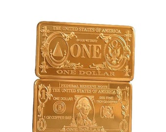 1 uns .999 koppargraverad penningtacka