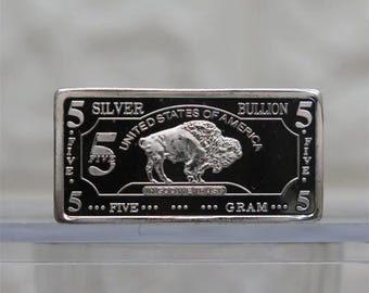 Specialstämplad Buffalo Silver Tacka – 5 gram .999 fint silverguld