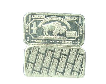 1 grams indiummetalltacka – dekorativ stång i buffalodesign (5-pack)