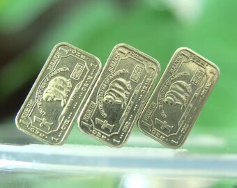 Niobium Wildlife Bar Set – Björn, Hjort, Buffelmotiv (10-pack) Dekorativt samlarobjekt