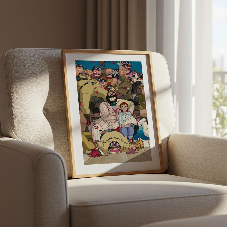 Porco Rosso (1992), Studio Ghibli Ukiyo-e Poster, Anime Art Prints, Vintage Retro Movie Print image 6