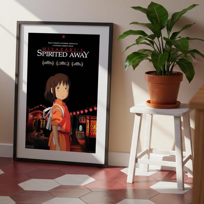 Spirited Away (2001), Studio Ghibli Ukiyo-e Poster, Anime Art Prints, Vintage Retro Movie Print image 7