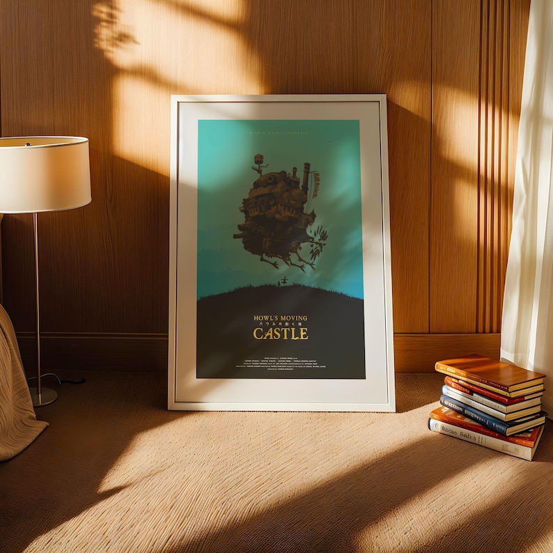 Howl’s Moving Castle (2004), Studio Ghibli Ukiyo-e Poster, Anime Art Prints, Vintage Retro Movie Print image 3