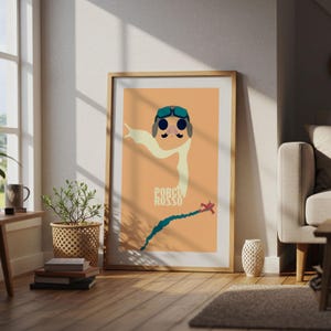 Porco Rosso (1992), poster Studio Ghibli Ukiyo-e, animekunstprints, vintage retrofilmafdruk afbeelding 4