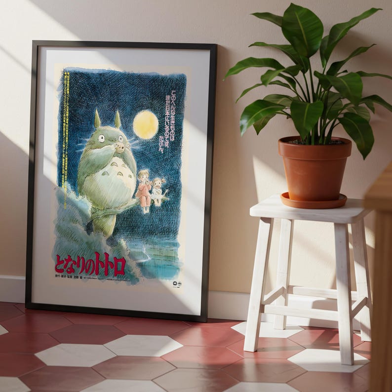 My Neighbor Totoro (1988), Studio Ghibli Ukiyo-e Poster, Anime Art Prints, Vintage Retro Movie Print image 7