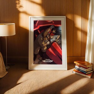 Porco Rosso (1992), Studio Ghibli Ukiyo-e Poster, Anime Art Prints, Vintage Retro Movie Print image 3