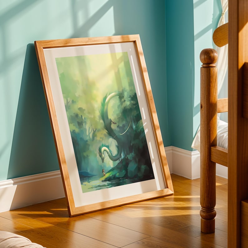 Spirited Away (2001), Studio Ghibli Ukiyo-e Poster, Anime Art Prints, Vintage Retro Movie Print image 2