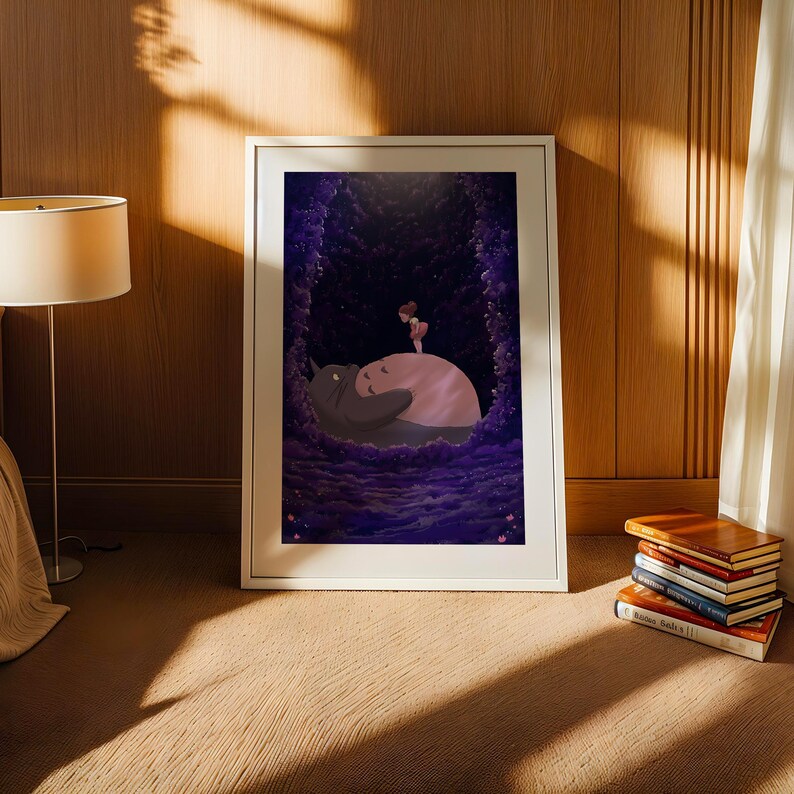 My Neighbor Totoro, Studio Ghibli Ukiyo-e Poster, Anime Art Prints, Vintage Retro Movie Print image 3