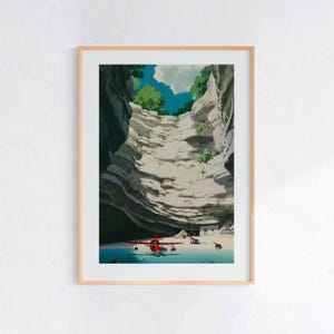 Porco Rosso (1992), póster ukiyo-e de Studio Ghibli, láminas de anime, láminas de películas retro vintage imagen 1