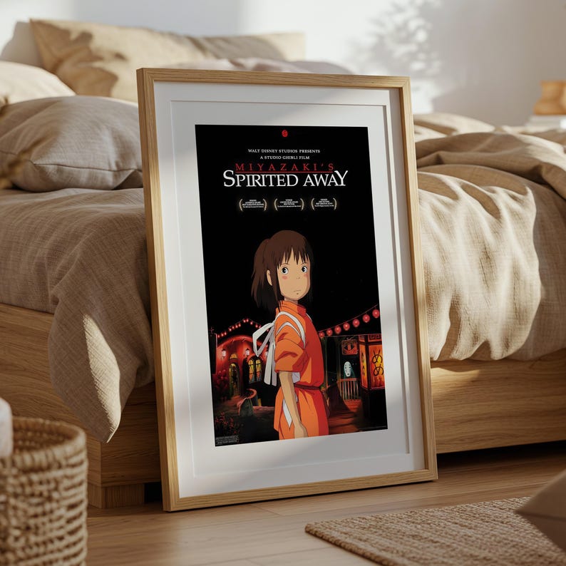 Spirited Away (2001), Studio Ghibli Ukiyo-e Poster, Anime Art Prints, Vintage Retro Movie Print image 5