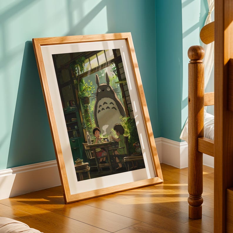 My Neighbor Totoro , Studio Ghibli Ukiyo-e Poster, Anime Art Prints, Vintage Retro Movie Print image 2