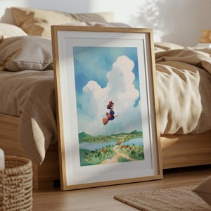 Kiki's Delivery Service, Studio Ghibli Ukiyo-e Poster, Anime Art Prints, Vintage Retro Movie Print image 5