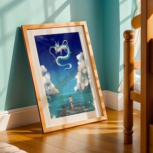 Spirited Away (2001), Studio Ghibli Ukiyo-e Poster, Anime Art Prints, Vintage Retro Movie Print image 2