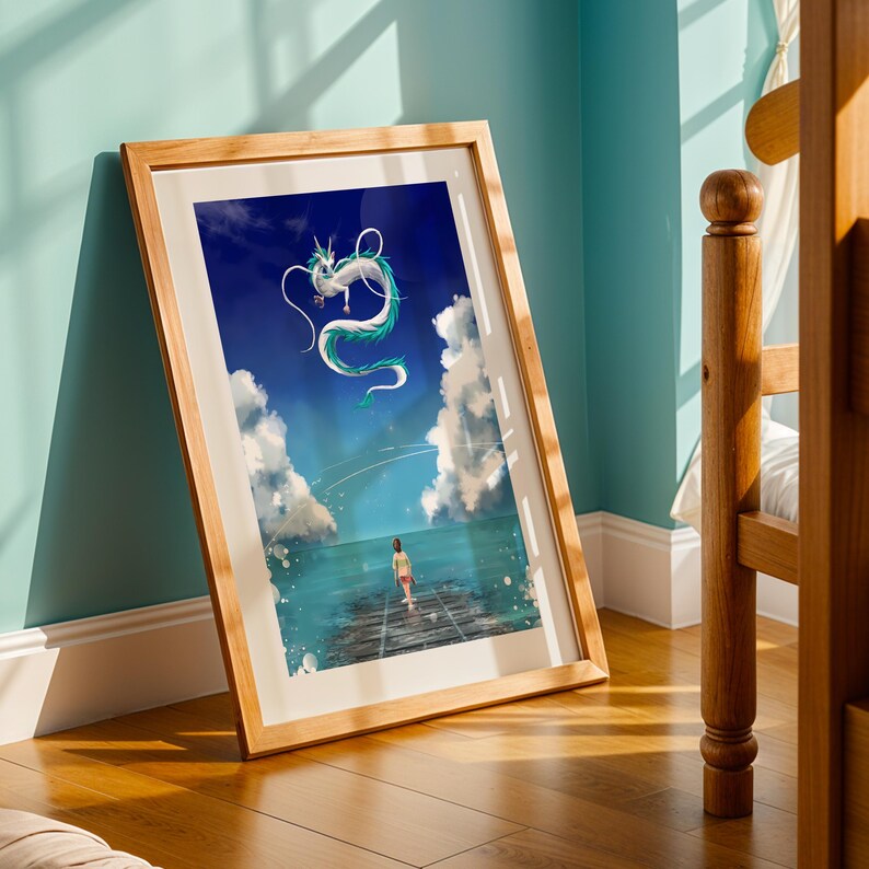 Spirited Away (2001), Studio Ghibli Ukiyo-e Poster, Anime Art Prints, Vintage Retro Movie Print image 2