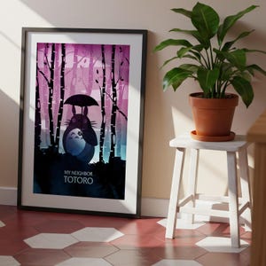 My Neighbor Totoro (1988), Studio Ghibli Ukiyo-e Poster, Anime Art Prints, Vintage Retro Movie Print image 7