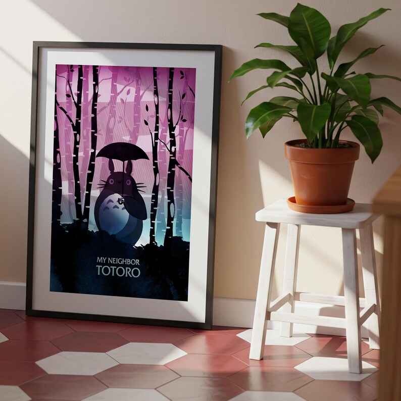 My Neighbor Totoro (1988), Studio Ghibli Ukiyo-e Poster, Anime Art Prints, Vintage Retro Movie Print image 7